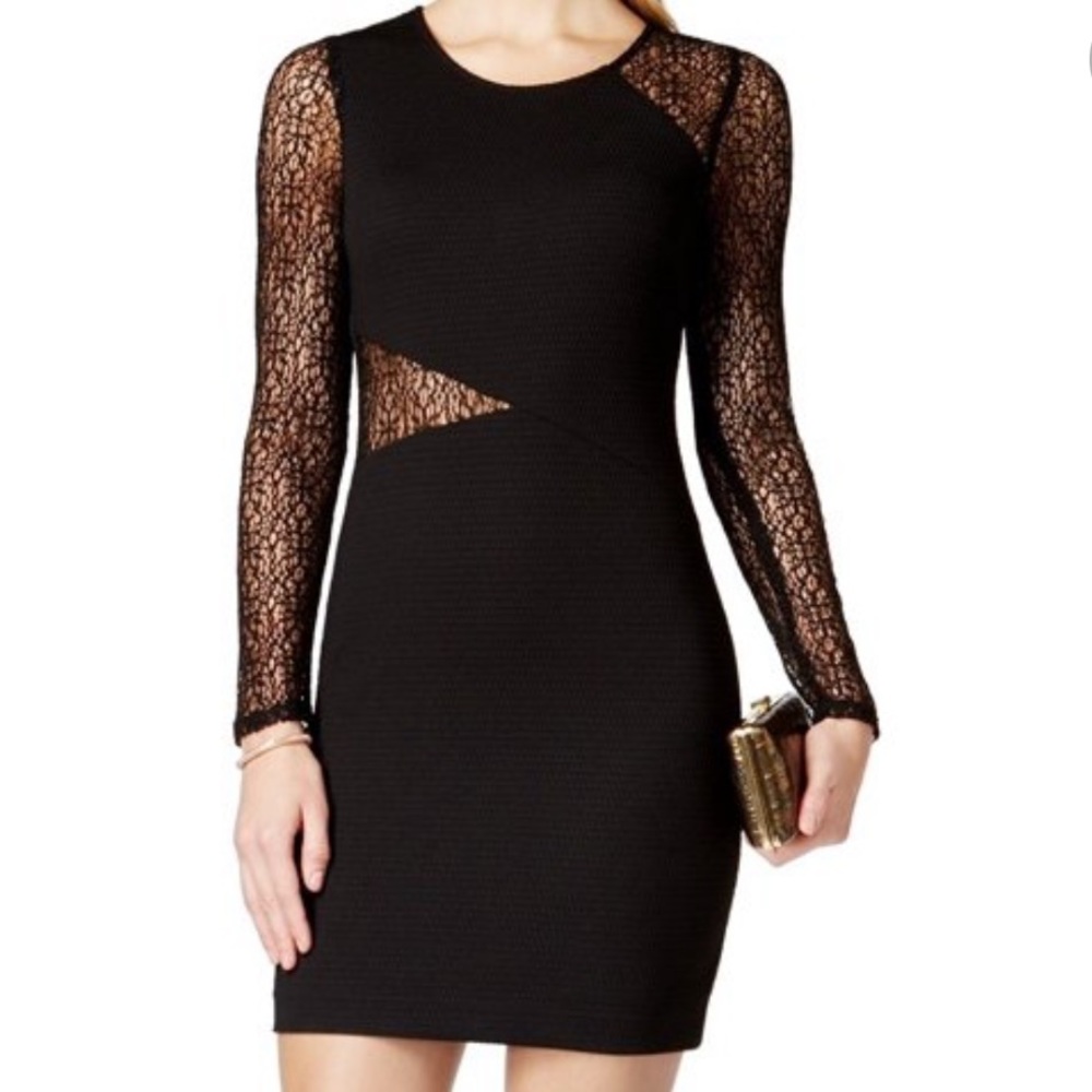 LBD! Black lace cutout dress!🖤